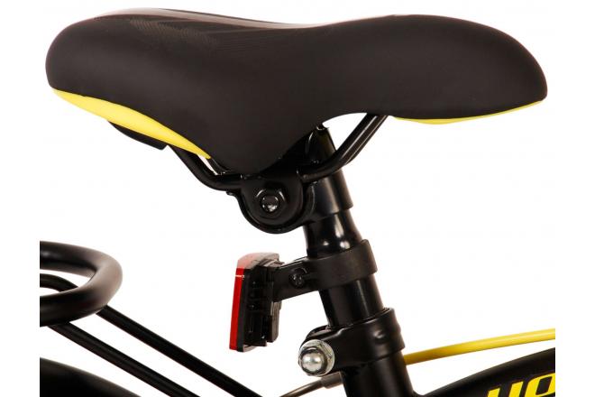 Volare Thombike Vélo pour enfants - Garçons - 12 pouces - Noir Jaune - Freins à deux mains