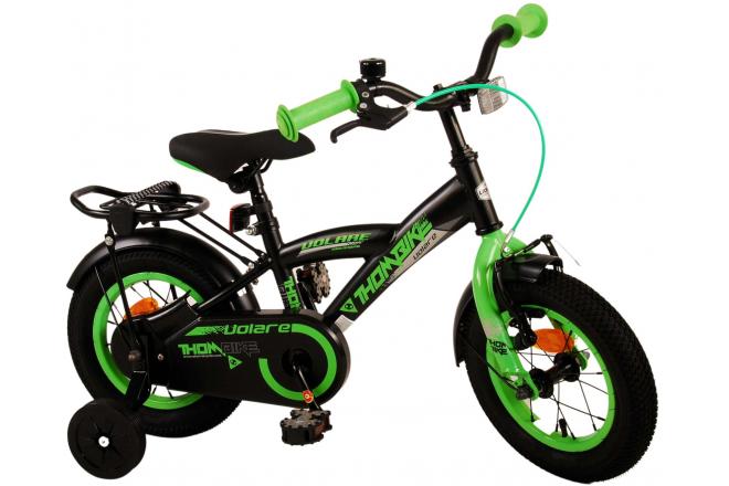 Volare Thombike Vélo pour enfants - garçons - 12 pouces - Noir Vert