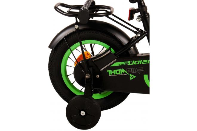 Volare Thombike Vélo pour enfants - garçons - 12 pouces - Noir Vert