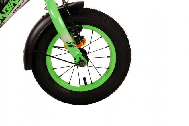 Volare Thombike Vélo pour enfants - garçons - 12 pouces - Noir Vert