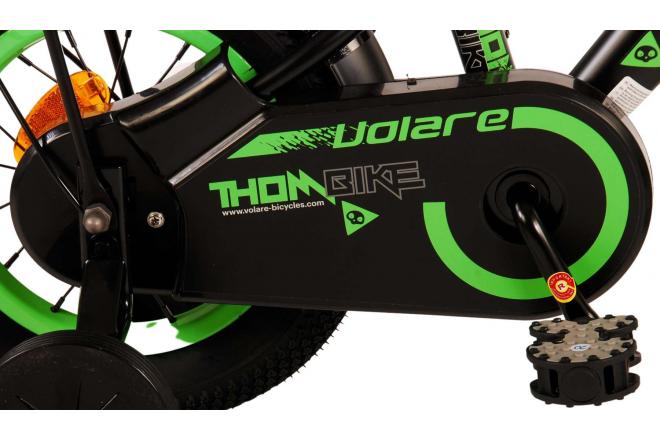 Volare Thombike Vélo pour enfants - garçons - 12 pouces - Noir Vert