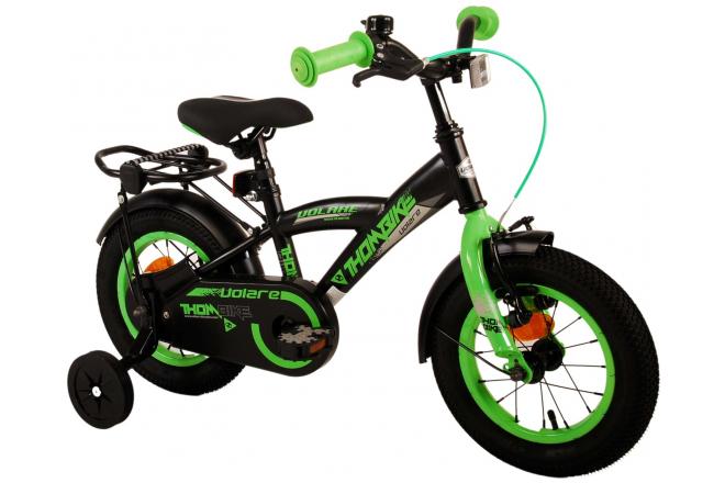 Volare Thombike Vélo pour enfants - garçons - 12 pouces - Noir Vert