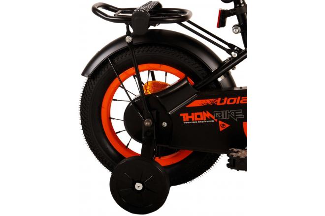 Vélo pour enfants Volare Thombike - garçons - 12 pouces - Noir Orange