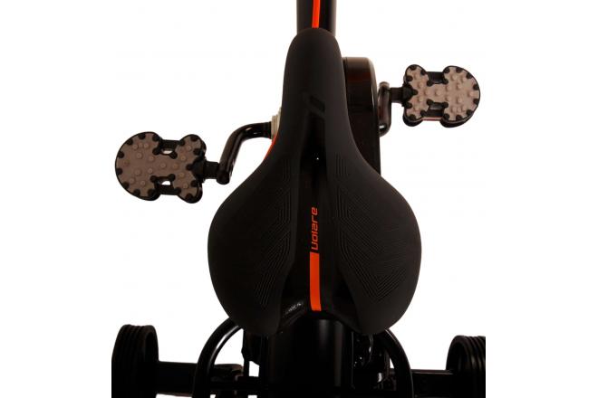 Volare Thombike Vélo pour enfants - Garçons - 12 pouces - Noir Orange - Freins à deux mains