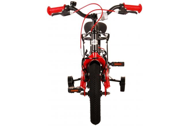 Volare Thombike Vélo pour enfants - Garçons - 12 pouces - Noir Rouge - Freins à deux mains