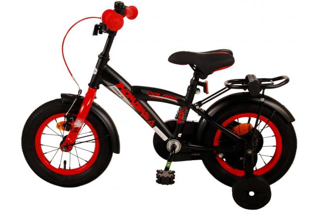 Volare Thombike Vélo pour enfants - garçons - 12 pouces - Noir Rouge