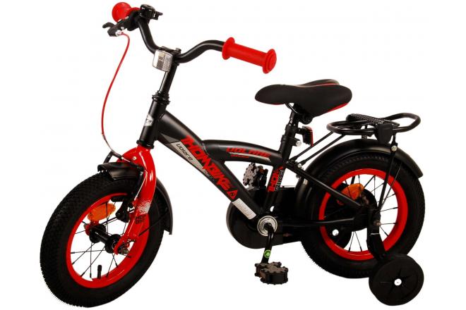 Volare Thombike Vélo pour enfants - garçons - 12 pouces - Noir Rouge