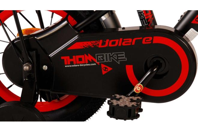 Volare Thombike Vélo pour enfants - garçons - 12 pouces - Noir Rouge