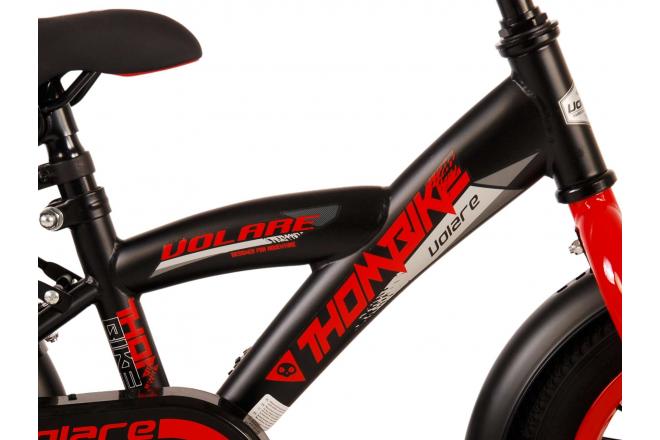 Volare Thombike Vélo pour enfants - garçons - 12 pouces - Noir Rouge