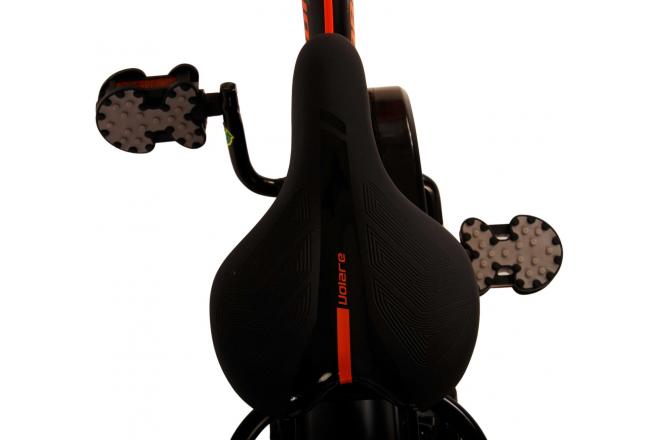 Volare Thombike Vélo pour enfants - Garçons - 14 pouces - Noir Orange - Freins à deux mains