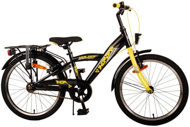 Volare Thombike Vélo pour enfants - Garçons - 20 pouces - Noir Jaune - Freins à deux mains