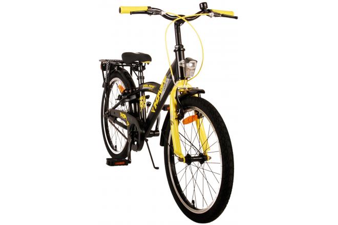 Volare Thombike Vélo pour enfants - Garçons - 20 pouces - Noir Jaune - Freins à deux mains