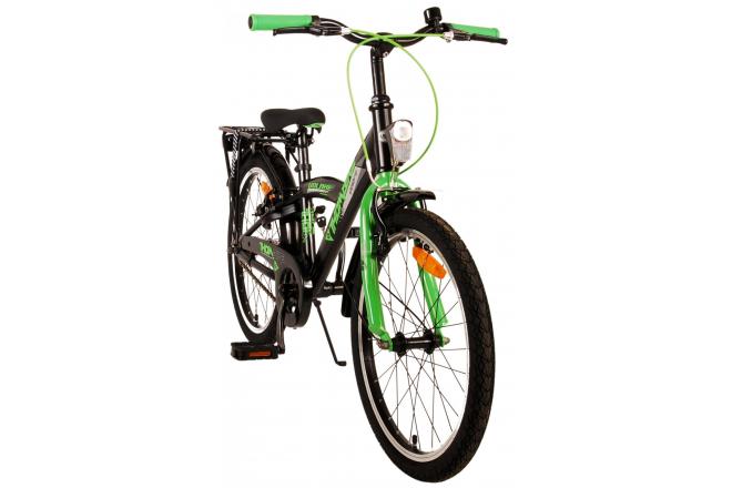 Volare Thombike Vélo pour enfants - Garçons - 20 pouces - Noir Vert - Freins à deux mains