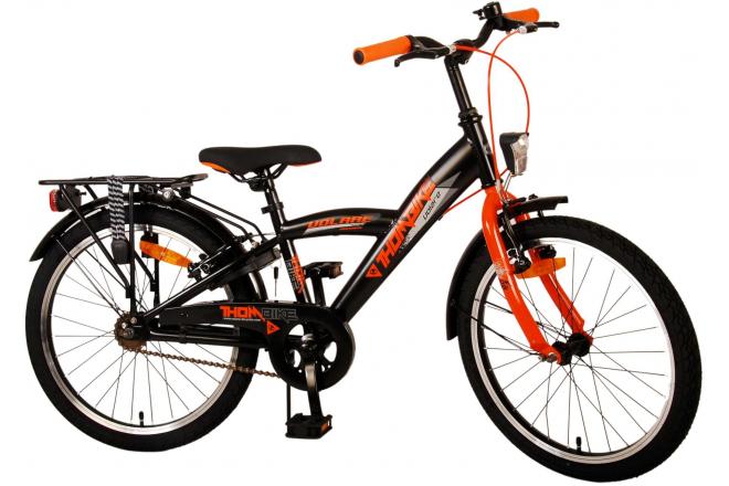 Volare Thombike Vélo pour enfants - Garçons - 20 pouces - Noir Orange - Freins à deux mains