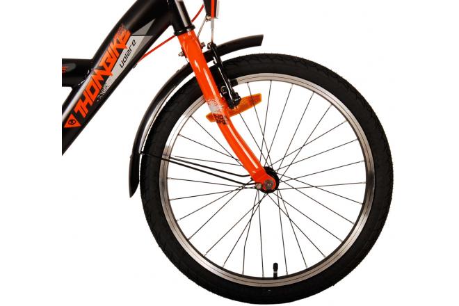 Volare Thombike Vélo pour enfants - Garçons - 20 pouces - Noir Orange - Freins à deux mains