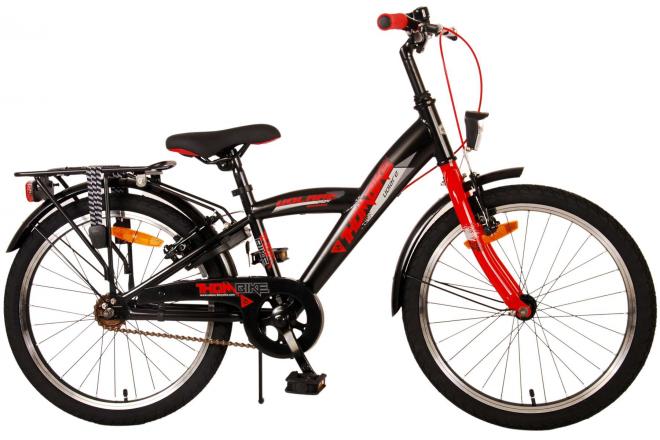 Volare Thombike Vélo pour enfants - Garçons - 20 pouces - Noir Rouge - Freins à deux mains