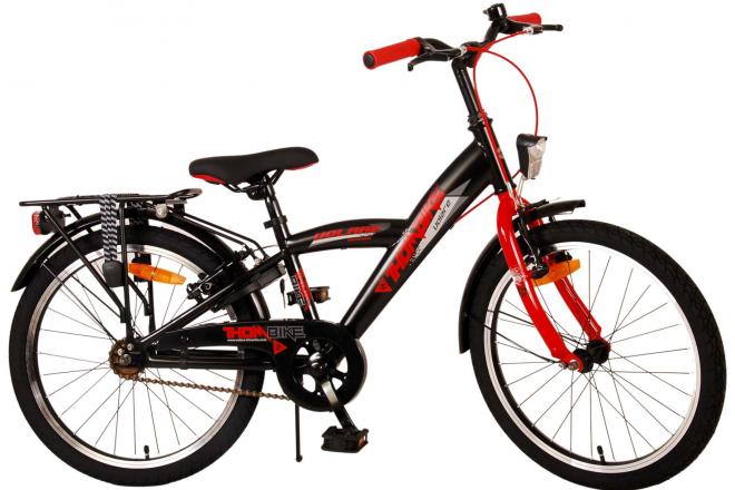 Volare Thombike Vélo pour enfants - Garçons - 20 pouces - Noir Rouge - Freins à deux mains