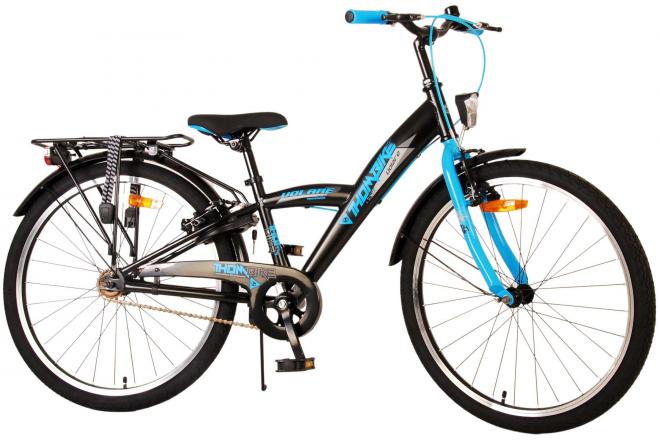 Volare Thombike Vélo pour enfants - Garçons - 24 pouces - Noir Bleu - Freins à deux mains