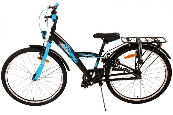 Volare Thombike Vélo pour enfants - Garçons - 24 pouces - Noir Bleu - Freins à deux mains