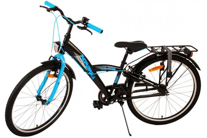 Volare Thombike Vélo pour enfants - Garçons - 24 pouces - Noir Bleu - Freins à deux mains