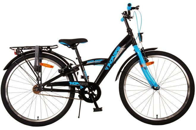 Volare Thombike Vélo pour enfants - Garçons - 24 pouces - Noir Bleu - Freins à deux mains