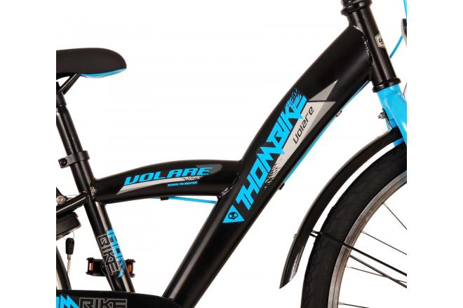 Volare Thombike Vélo pour enfants - Garçons - 24 pouces - Noir Bleu - Freins à deux mains