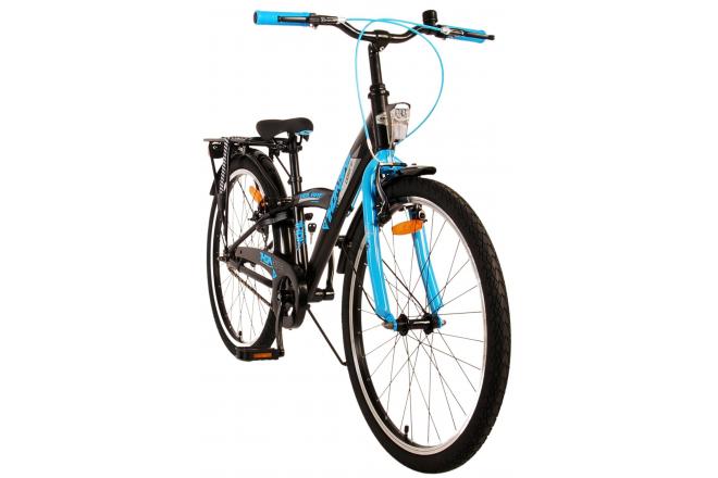 Volare Thombike Vélo pour enfants - Garçons - 24 pouces - Noir Bleu - Freins à deux mains