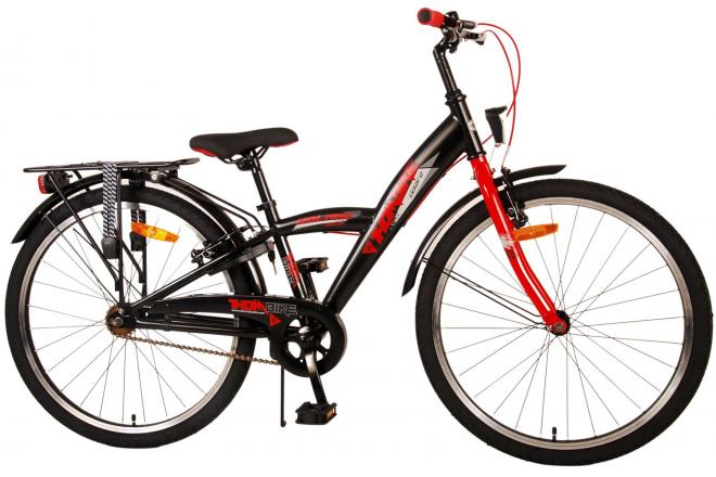 Volare Thombike Vélo pour enfants - Garçons - 24 pouces - Noir Rouge - Freins à deux mains