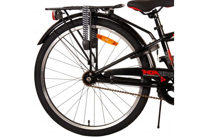 Vélo pour enfants Volare Thombike - Garçons - 24 pouces - Noir Rouge