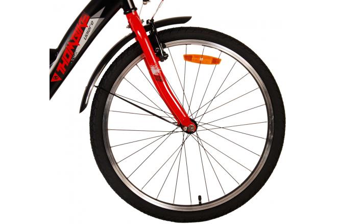 Vélo pour enfants Volare Thombike - Garçons - 24 pouces - Noir Rouge