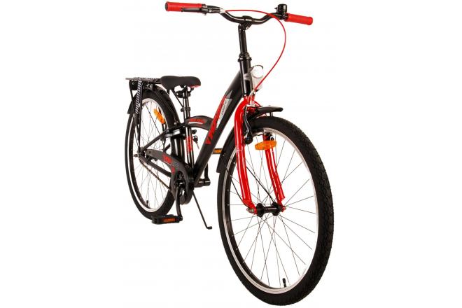 Vélo pour enfants Volare Thombike - Garçons - 24 pouces - Noir Rouge