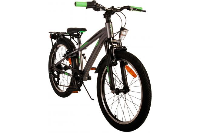 Volare Cross Vélo enfant - garçon - 20 pouces - gris foncé, 6 vitesses