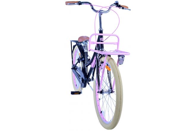 Volare Excellent Vélo pour enfants - Filles - 24 pouces - Noir - Deux freins à main