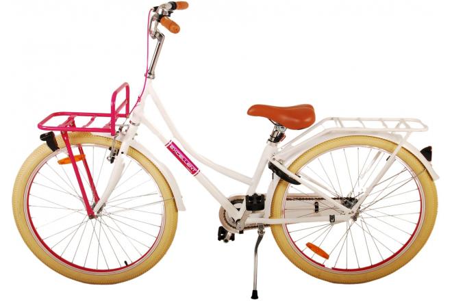 Vélo enfant Volare Excellent - Filles - 26 pouces - Blanc