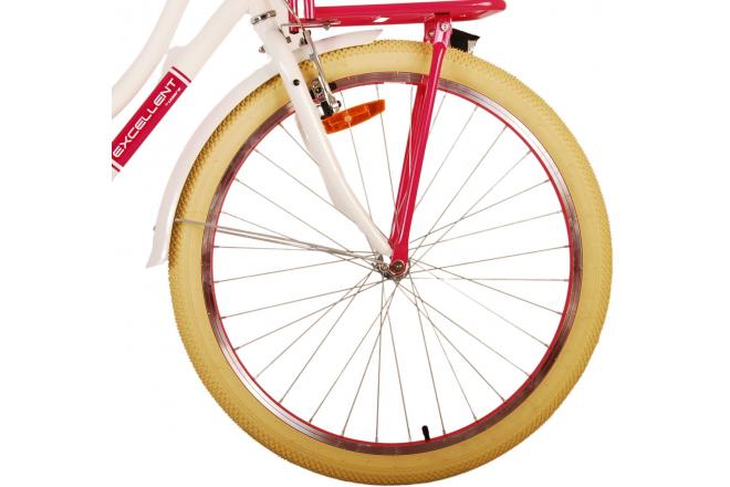 Vélo enfant Volare Excellent - Filles - 26 pouces - Blanc