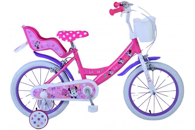 Vélo enfant Minnie Frozen Ever! - Filles - 16 pouces - Rose - Freins à deux mains