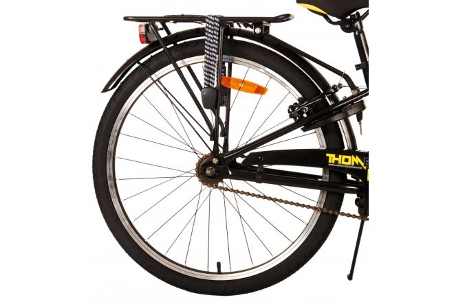 Volare Thombike Vélo pour enfants - Garçons - 24 pouces - Noir Jaune - Freins à deux mains