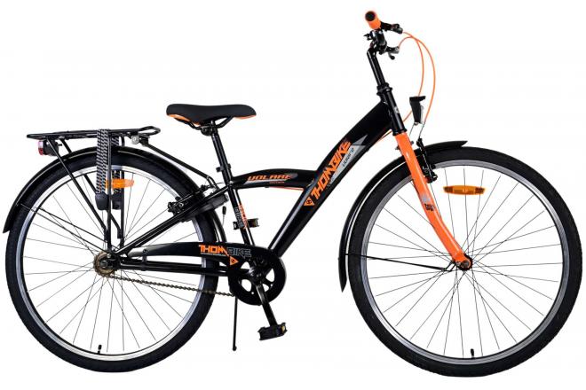 Volare Thombike Vélo pour enfants - Garçons - 26 pouces - Noir Orange - Freins à deux mains
