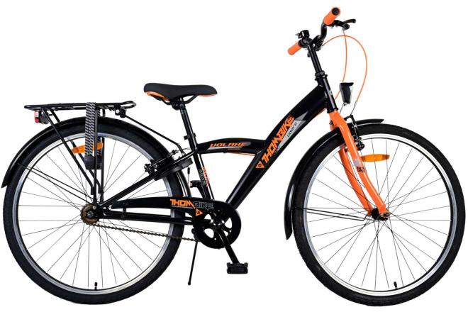 Volare Thombike Vélo pour enfants - Garçons - 26 pouces - Noir Orange - Freins à deux mains