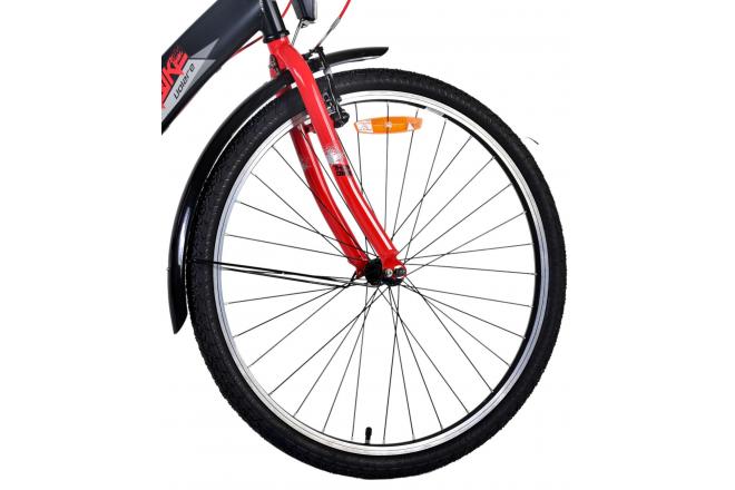 Volare Thombike Vélo pour enfants - Garçons - 26 pouces - Noir Rouge - Freins à deux mains