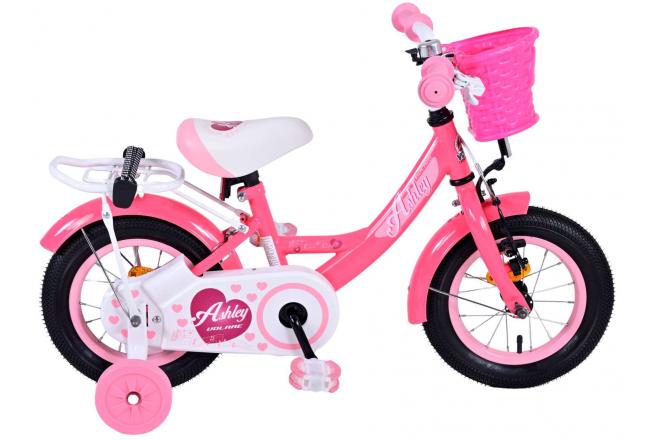 Vélo pour enfants Volare Ashley - Filles - 12 pouces - Rouge/Rose