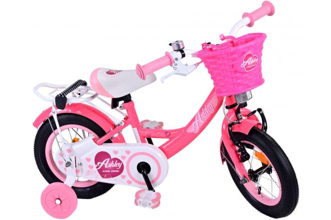 Vélo pour enfants Volare Ashley - Filles - 12 pouces - Rouge/Rose