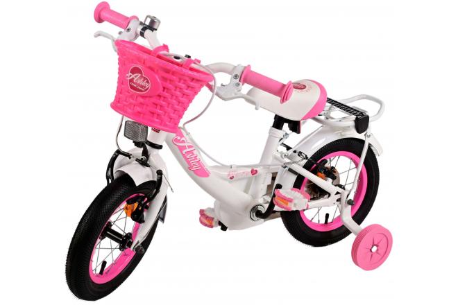 Volare Ashley Vélo pour enfants - Filles - 12 pouces - Blanc - Freins à deux mains