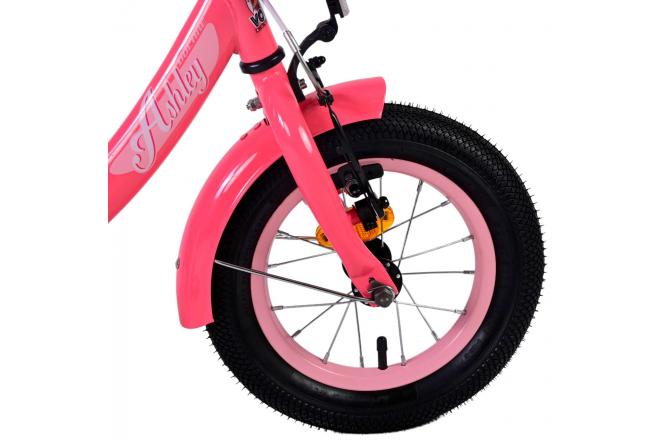 Vélo pour enfants Volare Ashley - Filles - 12 pouces - Rouge/Rose