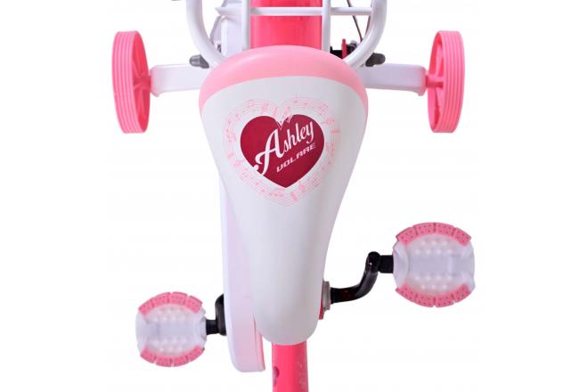 Vélo pour enfants Volare Ashley - Filles - 12 pouces - Rouge/Rose