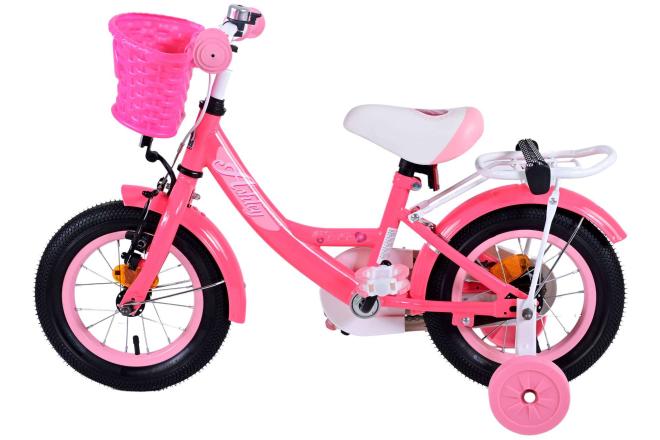 Vélo pour enfants Volare Ashley - Filles - 12 pouces - Rouge/Rose