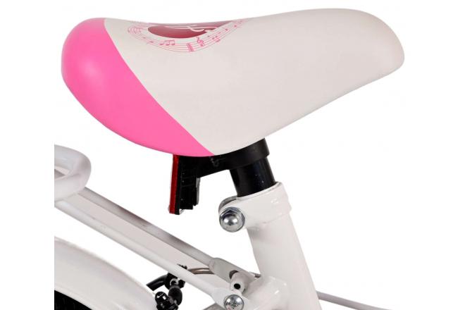 Volare Ashley Vélo pour enfants - Filles - 12 pouces - Blanc - Freins à deux mains