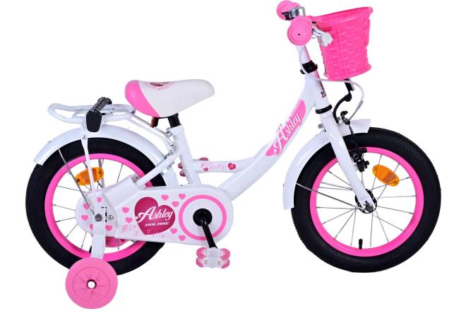 Vélo pour enfants Volare Ashley - Filles - 14 pouces - Blanc