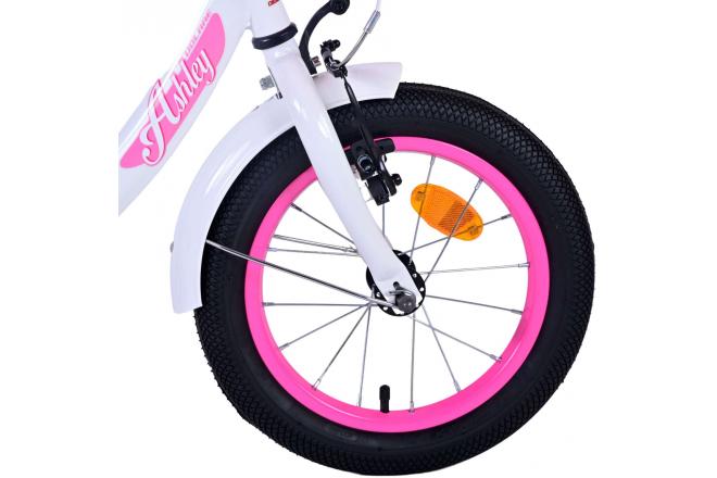 Vélo pour enfants Volare Ashley - Filles - 14 pouces - Blanc