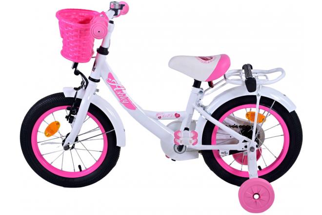 Vélo pour enfants Volare Ashley - Filles - 14 pouces - Blanc